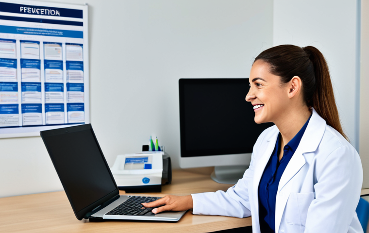 **
"A friendly female doctor in a modern, bright clinic office, fully clothed in a professional lab coat and modest attire, sits at her desk explaining the benefits of preventative check-ups to a smiling, fully clothed female patient. The office has informational posters on healthy living in the background. Safe for work, appropriate content, professional, family-friendly, perfect anatomy, natural proportions, well-formed hands."
**